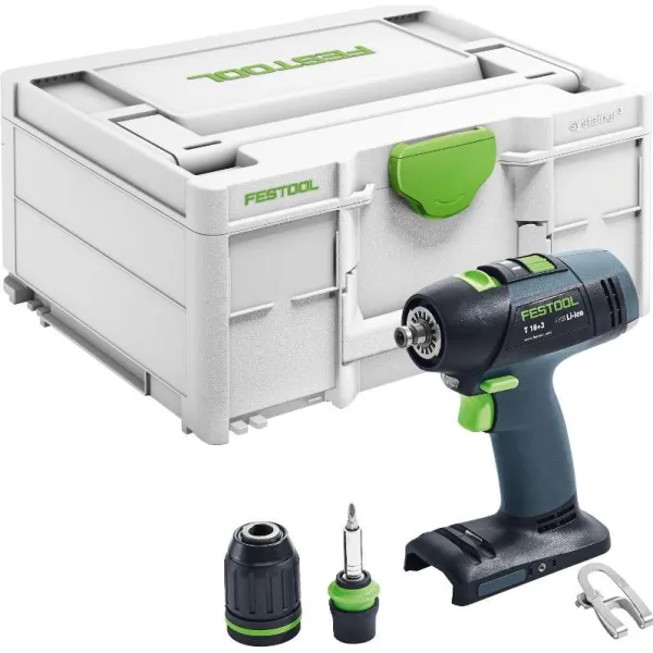Festool sladdlös borr/skruvdragare T 18+3-Basic i Systainer3